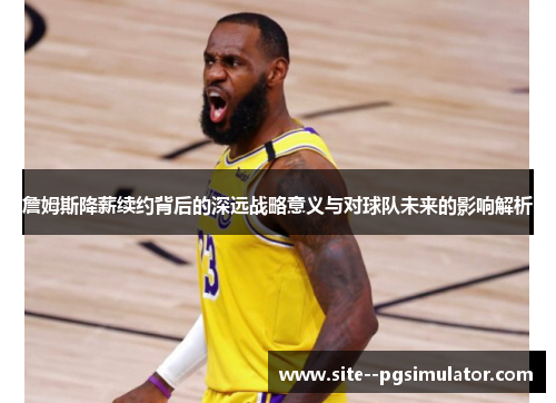 詹姆斯降薪续约背后的深远战略意义与对球队未来的影响解析